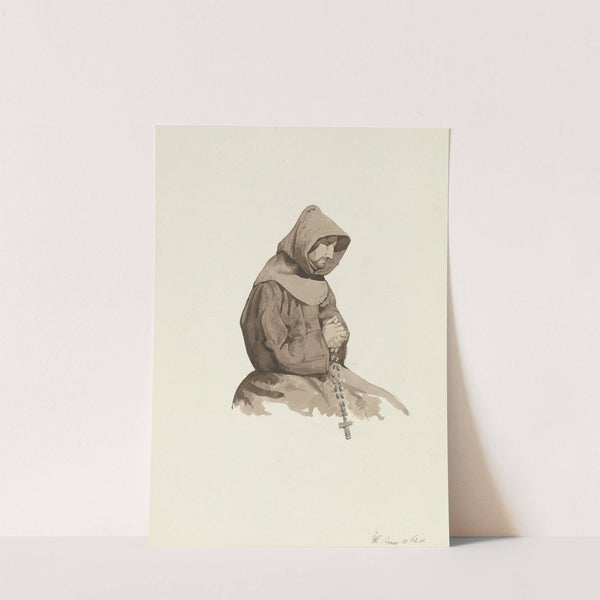 Roman monk by Friedrich Wilhelm Ludwig