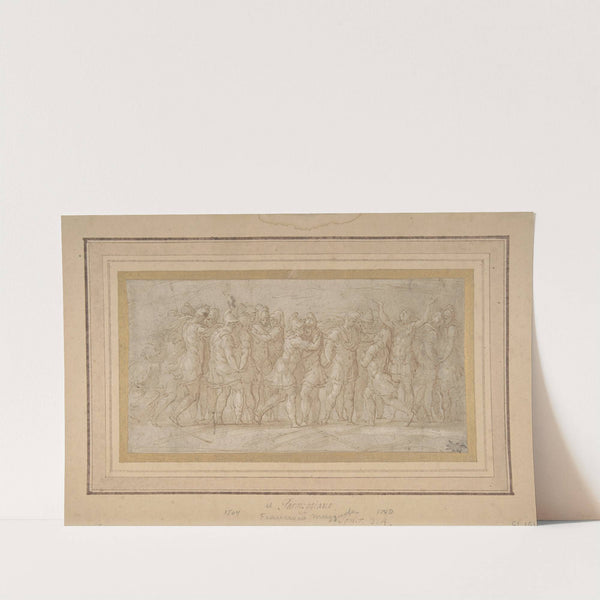 Roman or Greek Warriors Celebrating after a Victory by Parmigianino