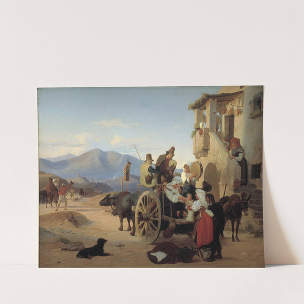 Roman Peasants Going to Market (1836 - 1837) by Jørgen Sonne