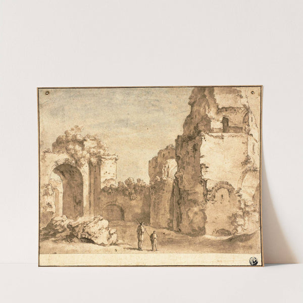 Roman Ruins by Circle of Bartholomeus Breenbergh