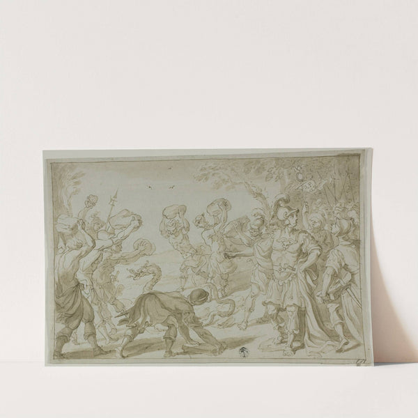 Roman Soldiers Stoning a Serpent by Abraham Bloemaert