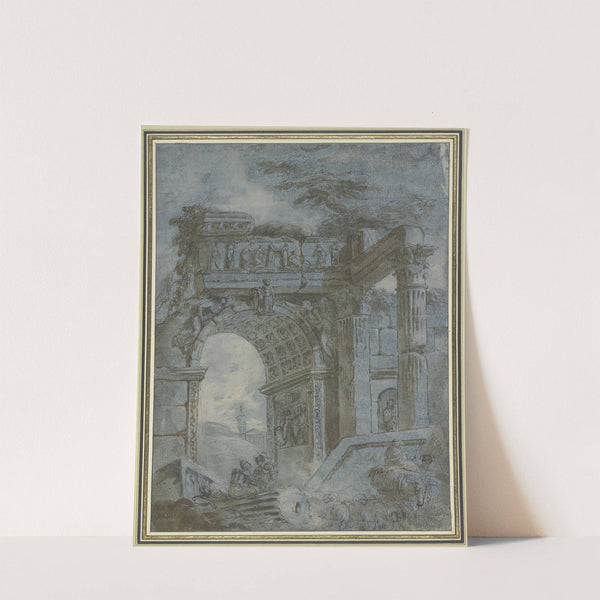 Roman triumphal arch by Hubert Robert