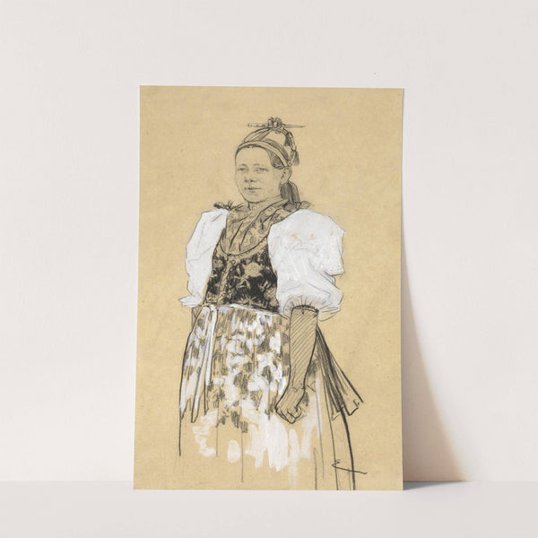 Romanian woman in national costume (1900) by Josef Engelhart