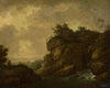 Romantic landscape with a shepherd