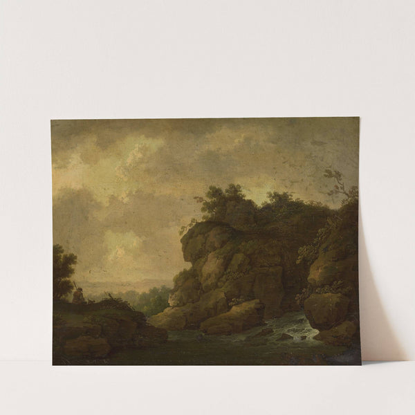 Romantic landscape with a shepherd by Johann Christoph von Bemmel