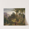 Romantische Landschaft mit Klosteranlage by Karl Friedrich Lessing