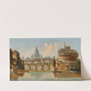 Rome, a View of Castel Sant’Angelo and St. Peter (1870) by Johann Wilhelm Jankowski