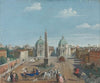 Rome, A View Of The Piazza Del Popolo