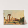 Rome, a View of the Roman Forum with the Temple of Castor and Pollux by Ippolito Caffi
