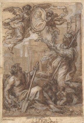 Rome and the Tiber Paying Homage to a Pope