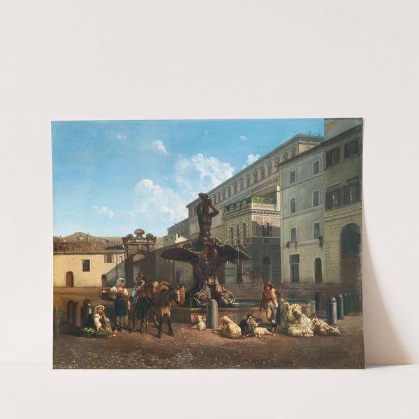 Rome, Piazza Barberini by Carl Max Gerlach Quaedvlieg