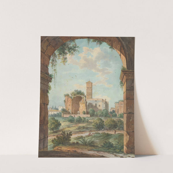 Rome with Ruins seen Through an Archway by Willey Reveley