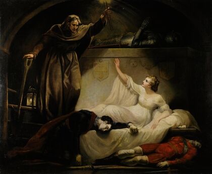 Romeo and Juliet, act V, scene III , Romeo and Paris dead, Juliet and Friar Laurence (1790)