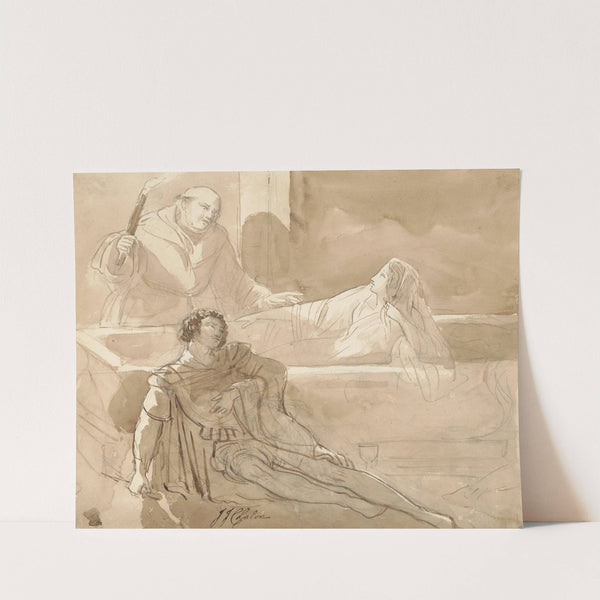 Romeo and Juliet, V, 3, tomb scene by John James Chalon