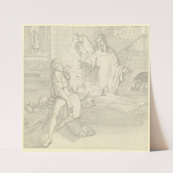 Romeo und Julia tot in der Gruft by Peter von Cornelius