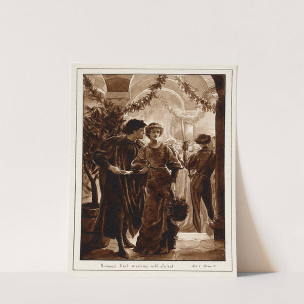 Romeo’s first meeting with Juliet Act I, scene V (1891) by J. E. Pawsey