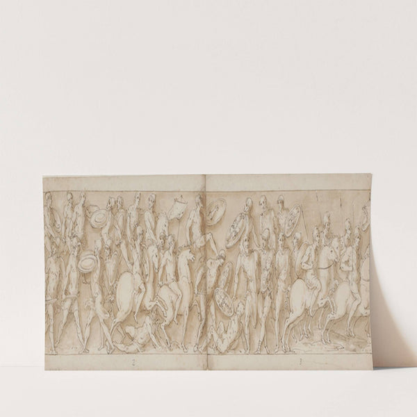 Romersk angreb; barbariske høvdinge tilfangetages; afgang til en kamp mod sarmaterne by Giovanni Guerra