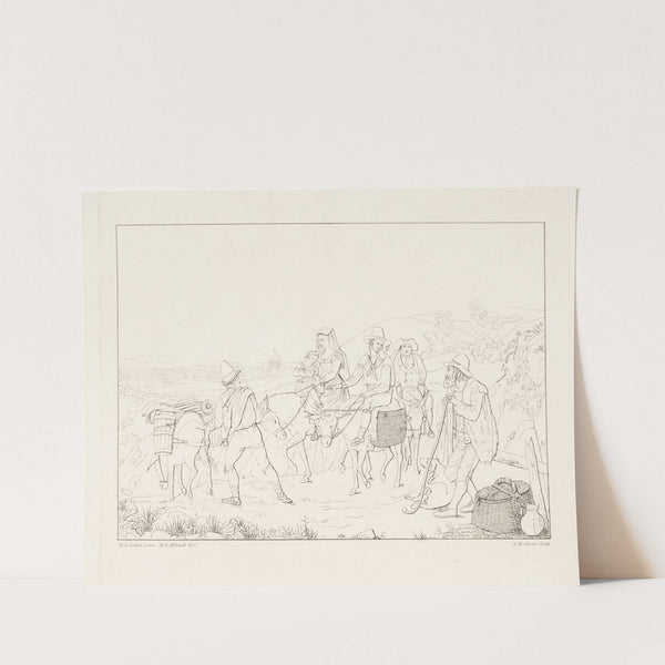 Romerske landboere drager ned fra Monte Mario til Rom by Carl Edvard Sonne