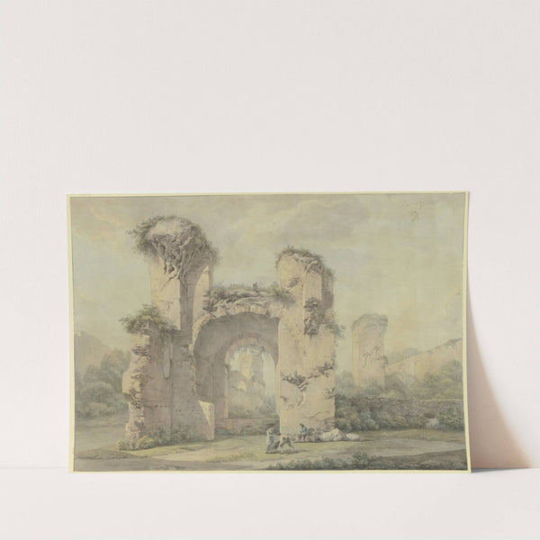 Römische Ruinen mit Tonnengewölbe; die Bäder des Caracalla by Maximilian von Verschaffelt