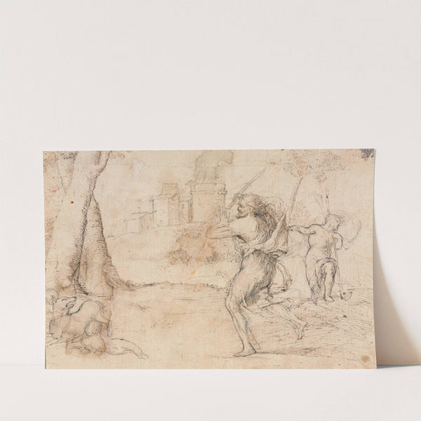 Romulus and Remus Found by Faustulus (c. 1535) by Girolamo Romanino