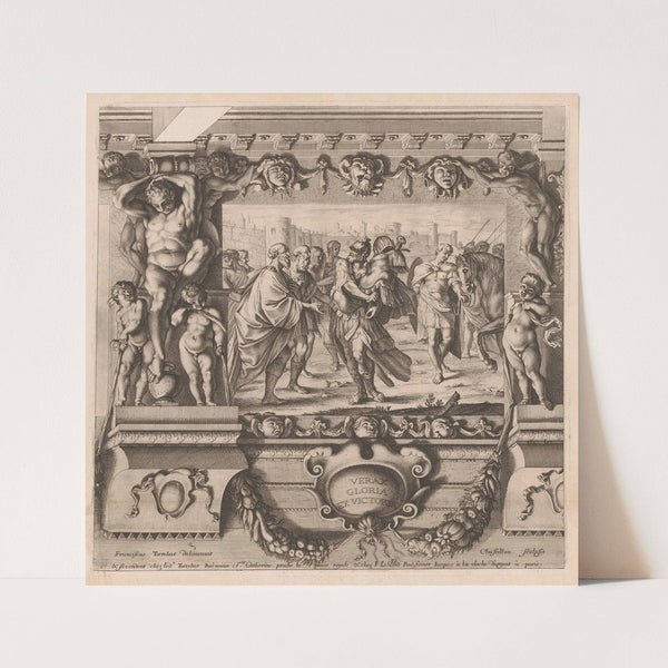 Romulus dedicates the spoils of the defeated king Acron to Jupiter (1659) by Jean Boulanger
