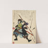 Ronin, or masterless Samurai, fending off arrows by Tsukioka Yoshitoshi