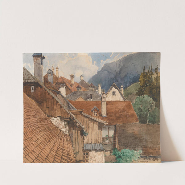 Roofs of houses in Eisenerz by Fritz Lach