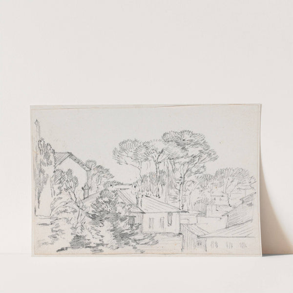 Rooftops and Umbrella Pines by Joseph-Marie Vien