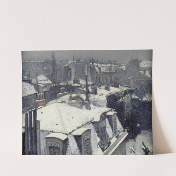 Rooftops in the Snow (snow effect) by Gustave Caillebotte