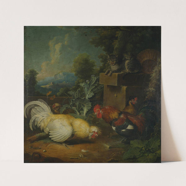 Roosters And Cats by Jacob Samuel Beck