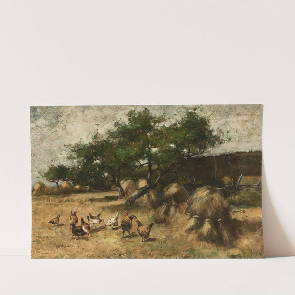 Roosters in the Yard (1886) by Max Weyl