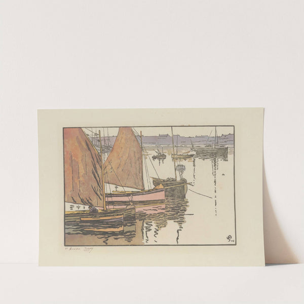 Roscoff, Les voiles rouges (1904) by Amédée Joyau
