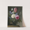 Roses and a Tulip in a Glass Vase by Jan Philips van Thielen