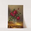 Roses and Rosebuds in a Glass (circa 1883-90) by Martin Johnson Heade