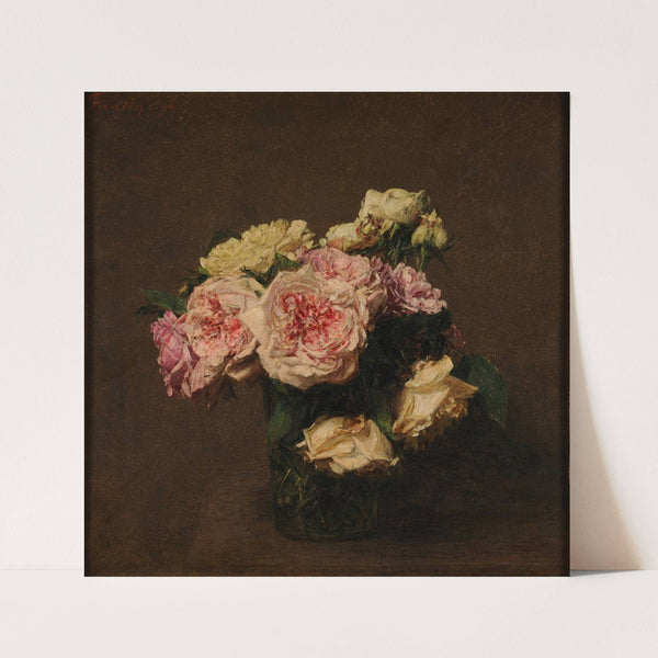 Roses dans un vase de cristal (1894) by Henri Fantin-Latour