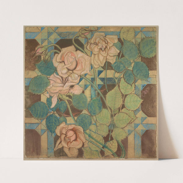 Roses. Design to the Polychromy in the Franciscan Church in Krakow (1897) by Stanisław Wyspiański