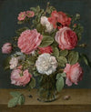 Roses in a Glass Vase