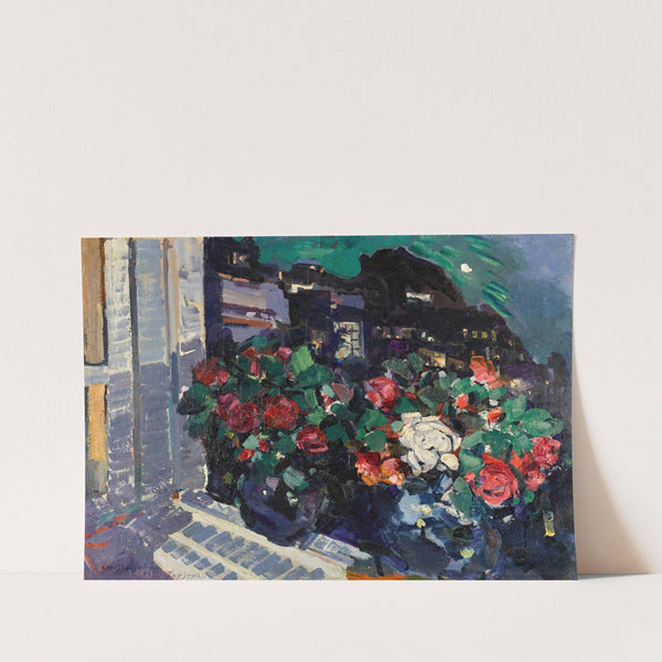 Roses on a Window Sill, Gurzuf by Konstantin Alexeevich Korovin