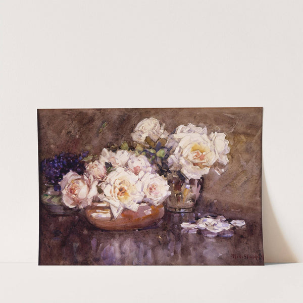 Roses (white) (circa 1924) by Margaret Stoddart