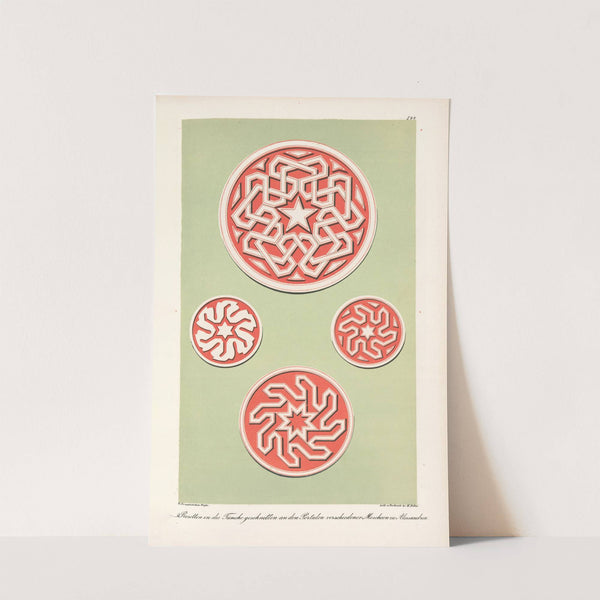 Rosetten in die Tünche geschnitten an den Portalen verschiedener Moscheen zu Alessandria by Friedrich Maximilian Hessemer