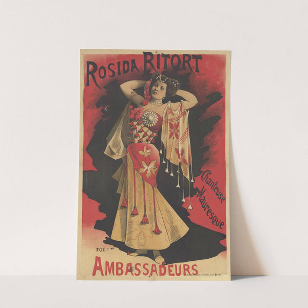 Rosida Ritort, chanteuse mauresque. Ambassadeurs (1890) by Alfred Choubrac