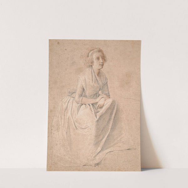 Rosine Juel, født Dørschel; studie til dobbeltportræt af Juel og hans kone ved staffeliet (1791) by Jens Juel