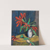 Rote Blumen in weißem Krug by Hermann Stenner