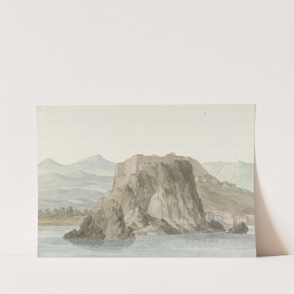 Rots en stad Scilla in de regio Calabrië gezien vanaf zee aan de noordkant (1778) by Abraham-Louis-Rodolphe Ducros