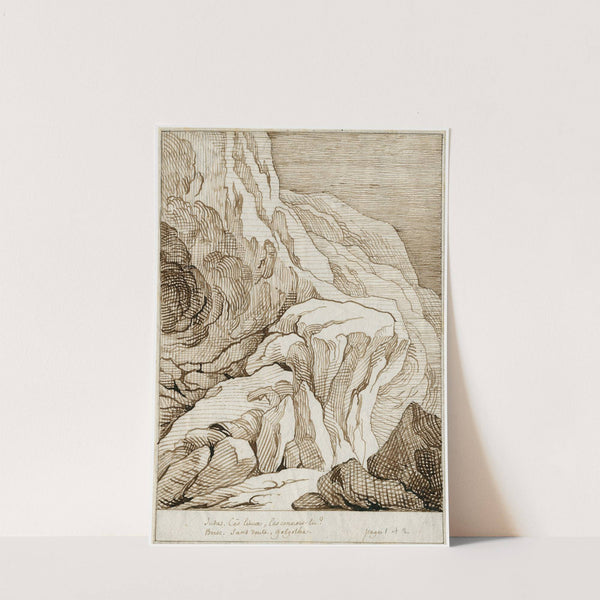 Rotslandschap met bijschrift: ‘…sans doute Golgotha.’ by David Humbert de Superville