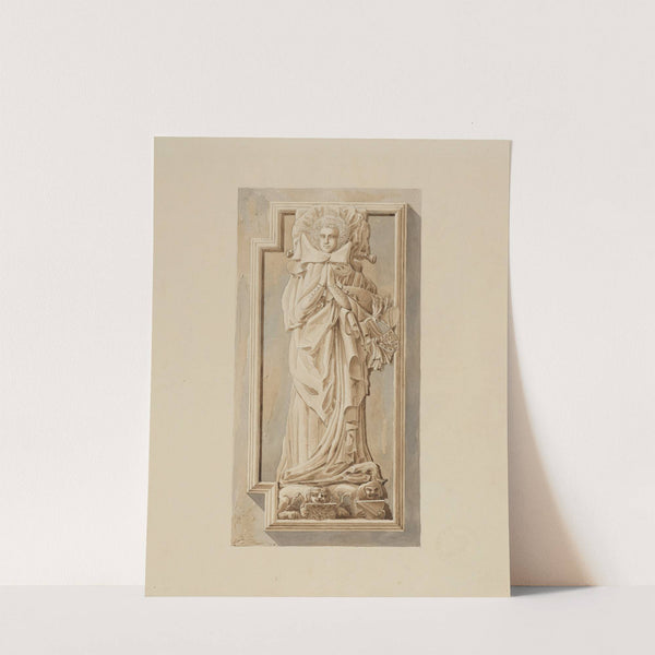 Rötteln, Dorfkirche; Grabmal der Markgräfin Anna, geb. Gräfin von Freiburg, zweite Gemahlin Rudolfs III., gest. 1409 by Carl Ludwig Frommel