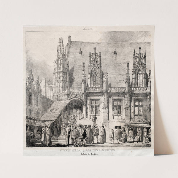 Rouen; Entrée de la Salle des Pas Perdus, Palais du Justice (1824) by Richard Parkes Bonington