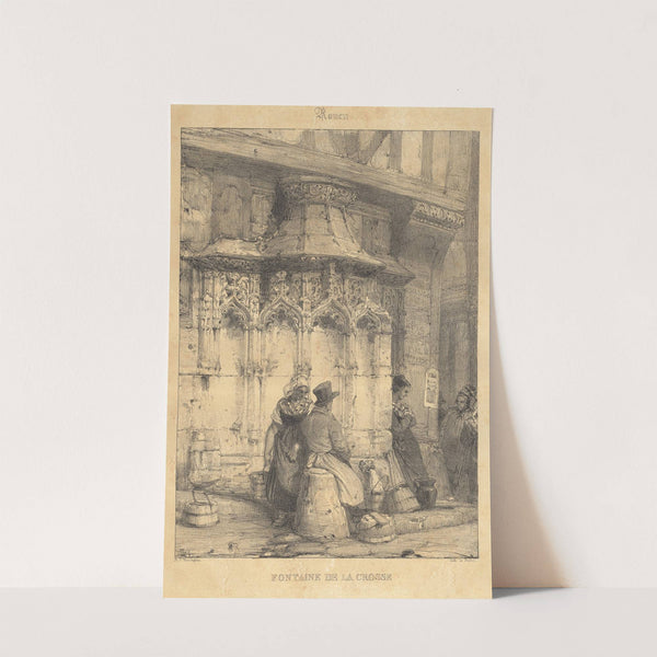 Rouen - Fontaine de la Crosse by Richard Parkes Bonington