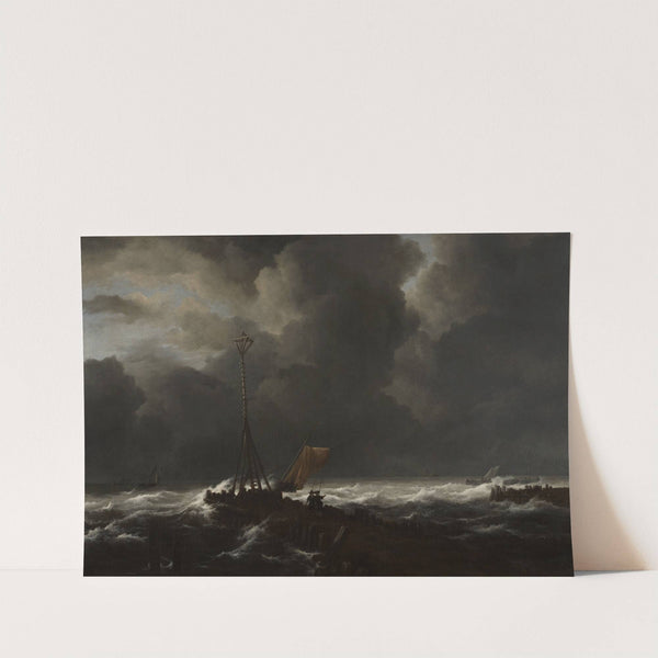 Rough Sea at a Jetty (1650s) by Jacob van Ruisdael