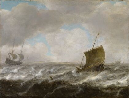 Rough Sea with Ships